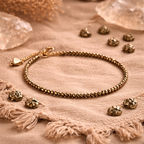 Raw Pyrite Crystal Anklet