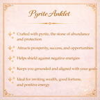 Raw Pyrite Crystal Anklet