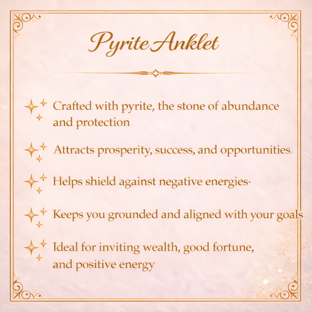 Raw Pyrite Crystal Anklet