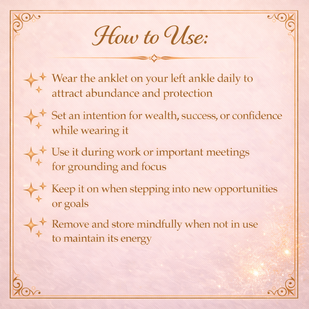 Raw Pyrite Crystal Anklet