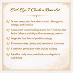 Evil Eye 7 Chakra Crystal Bracelet