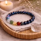 Evil Eye 7 Chakra Crystal Bracelet