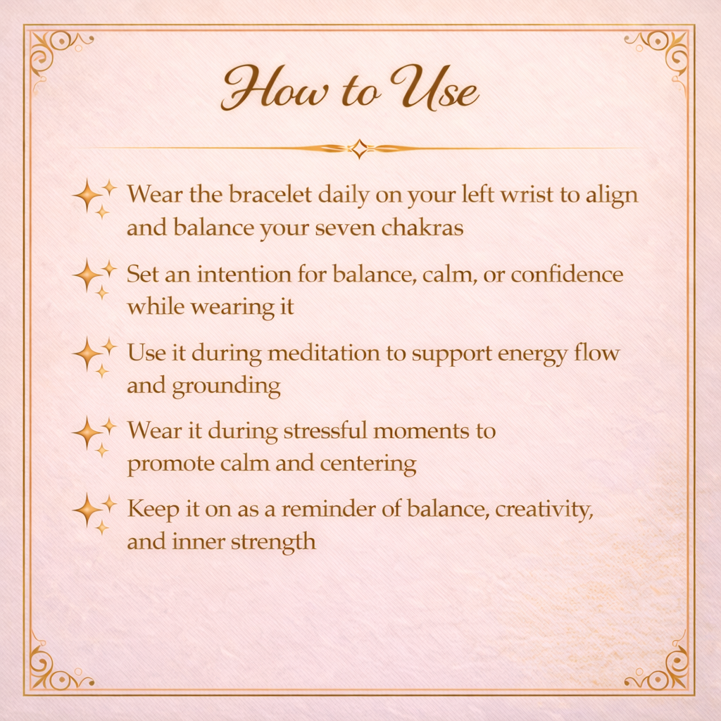 7 Chakra Crystal Bracelet