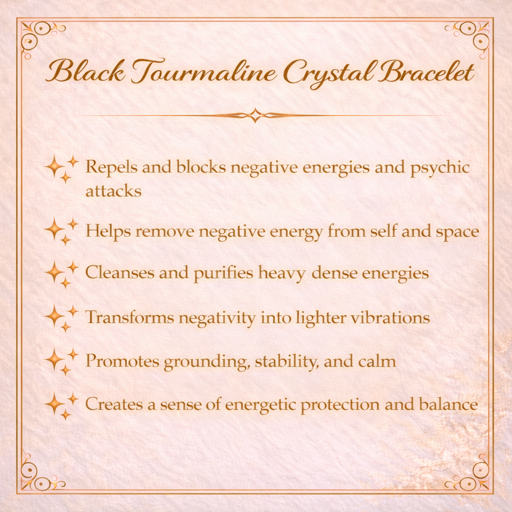 Black Tourmaline Crystal Bracelet