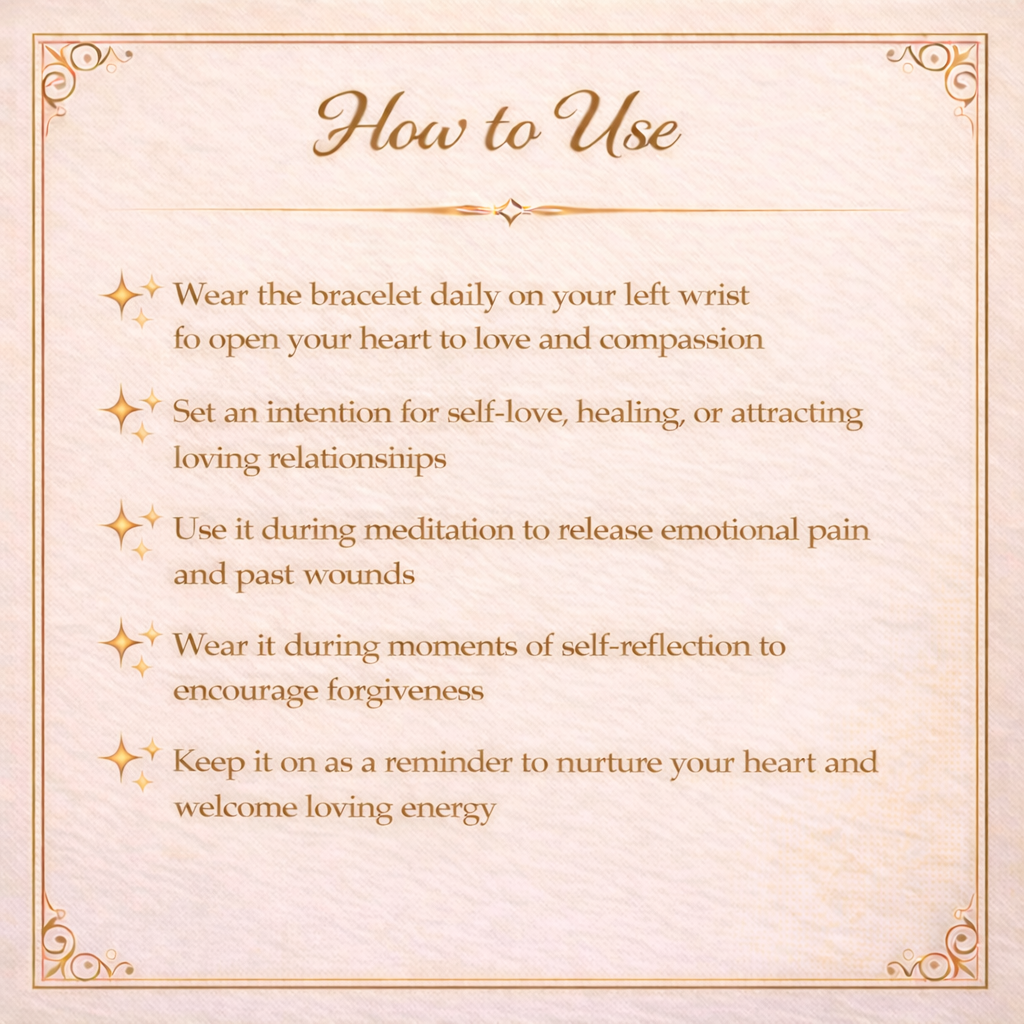 Rose Quartz Love Crystal Bracelet