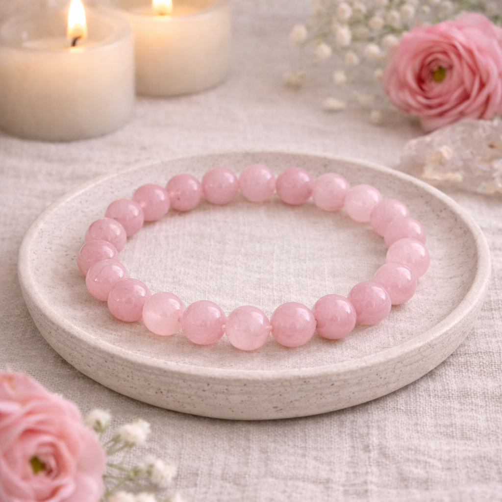 Rose Quartz Crystal Bracelet