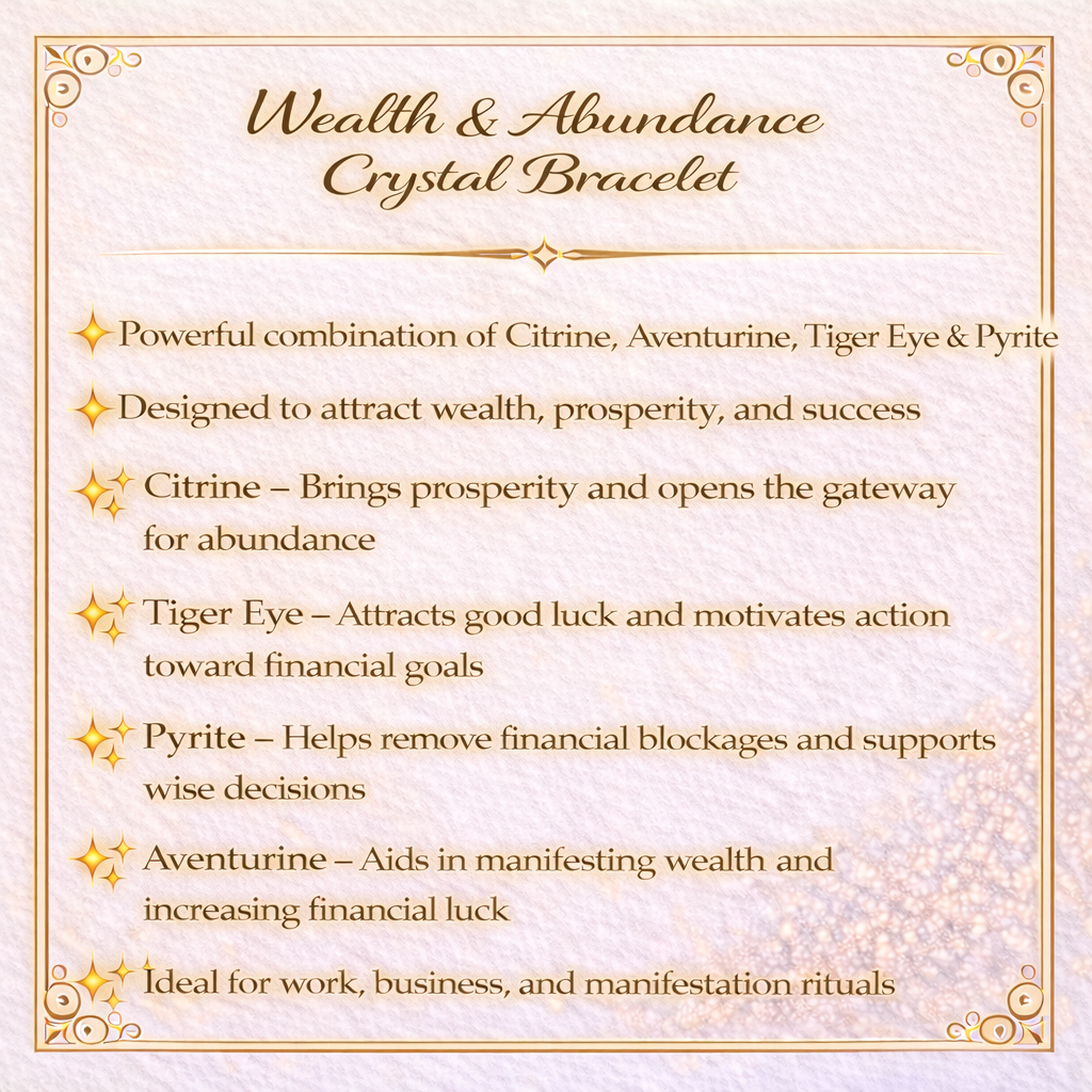 Wealth & Abundance Crystal Bracelet