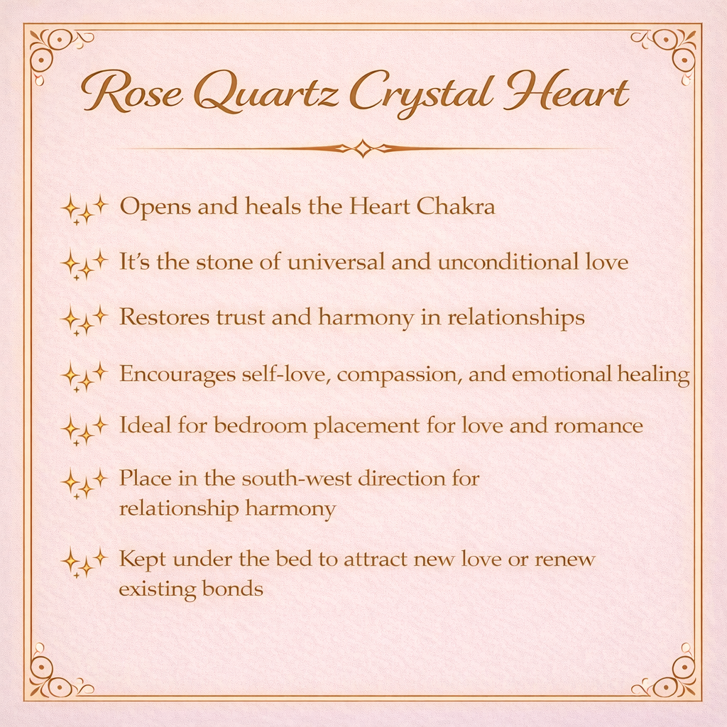 Rose Quartz Heart Crystal