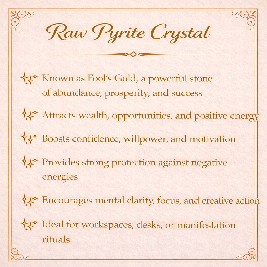 Raw Pyrite Crystal Stone