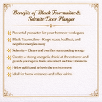 Black Tourmaline & Selenite Door Hanger