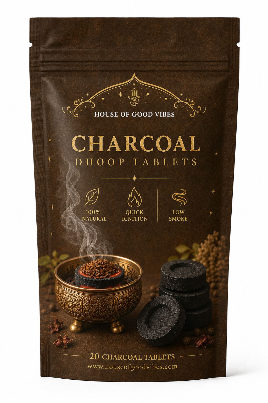 Charcoal Dhoop Tablets (Pack 0f 20)