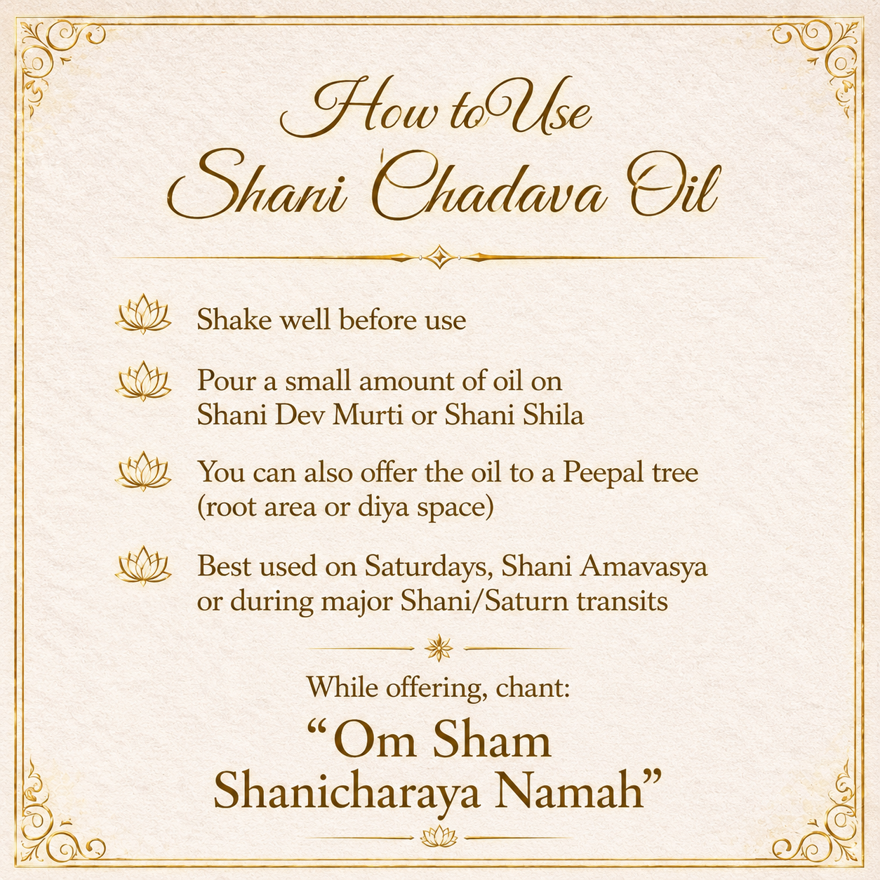 Shani Chadava Oil