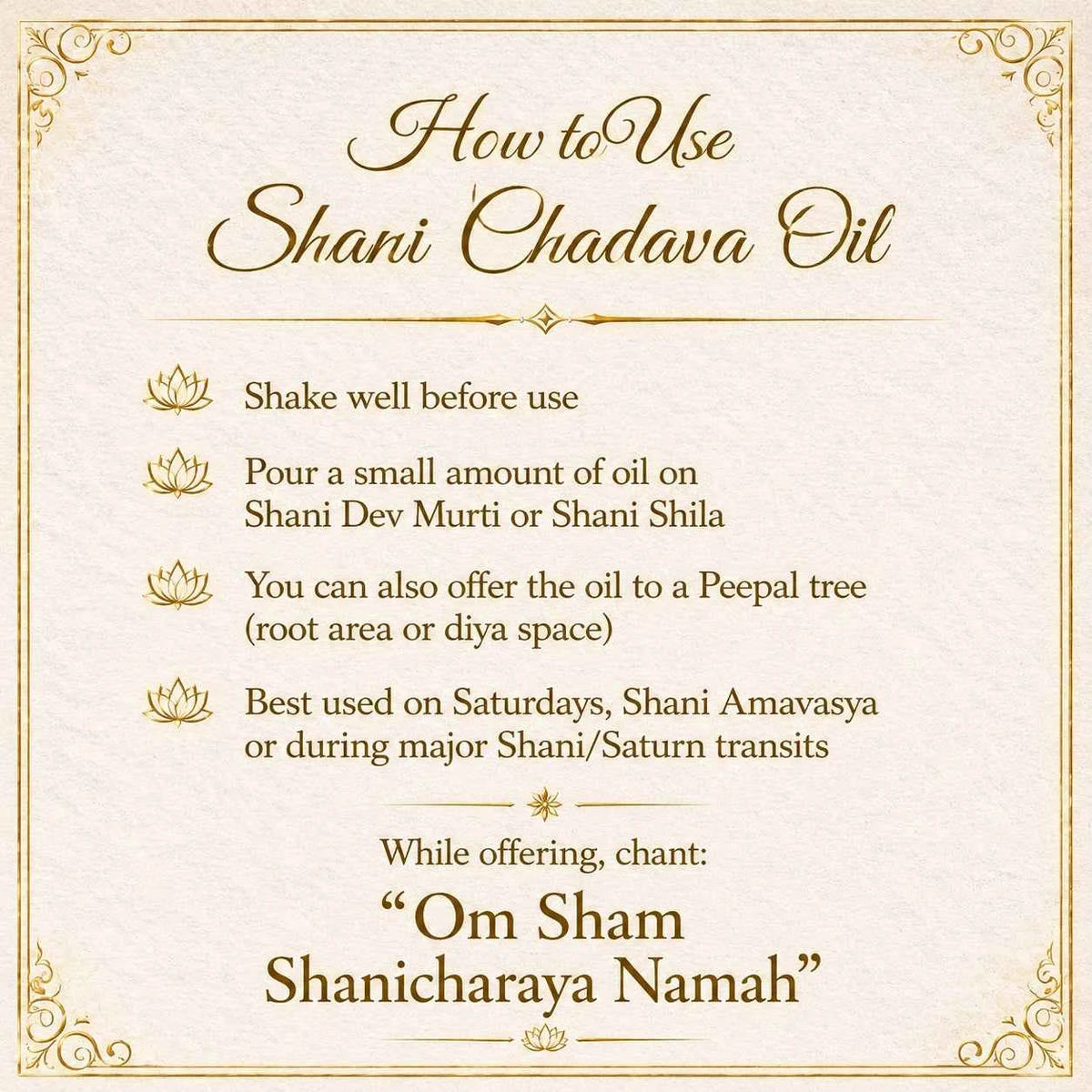 Shani Chadava Oil